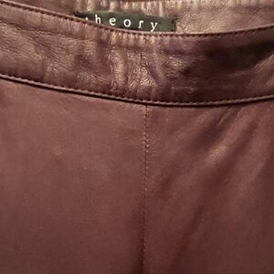 Theory leather jeans